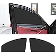 UZZH 2PCS Car Window Shades with Magnets, Front Seat Side Window Covers for Privacy Car, 100% Strong-Light Blocking Curtains for Window, Universal Automotive Sun Shades for Baby, Camping, Napping