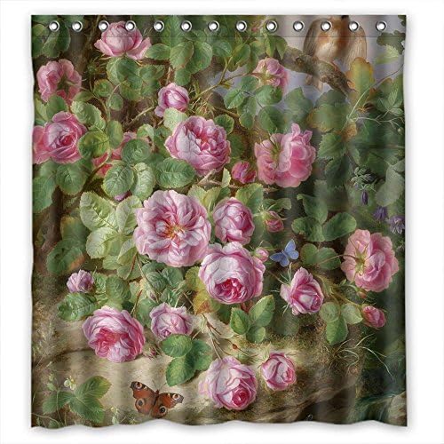 Width X Height / 66 X 72 Inches / W H 168 By 180 Cm Polyester Famous Classic Art Painting Flowers Blossoms Shower Curtains Fabric Is Fit For Husband Hotel Gf Wife Kids Boys. Rust Proof