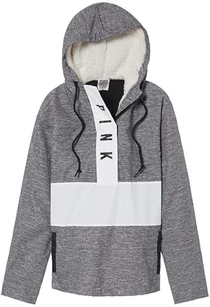 pink sherpa lined hood anorak