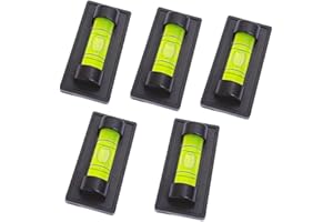 LAIESYA 5Pcs Standard Bubble Levels Magnetic Magnet Bubble Spirit Level for Leveling RV, Camper, Travel Trailer, Camping, Turntable, Phonograph, Tripod
