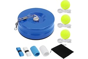 CHEGIF Tennis Trainer Set with 3 Rebound Balls, Tennis Training Equipment with Iron Base, Portable Tennis Training Tool, Tennis Rebounder Kit for Beginners Sport Exercise and Individual Training (8)