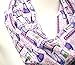Handmade Science infinity Scarf birthday gift idea for her, anniversary gift experiment scientist - purple and violet
