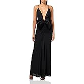 Ronny Kobo Women's Valeria Jersey with Velvet Bow Detail Maxi Dress