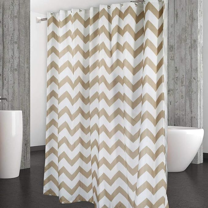CAROMIO Extra Long Shower Curtain 96 inch, Chevron Striped