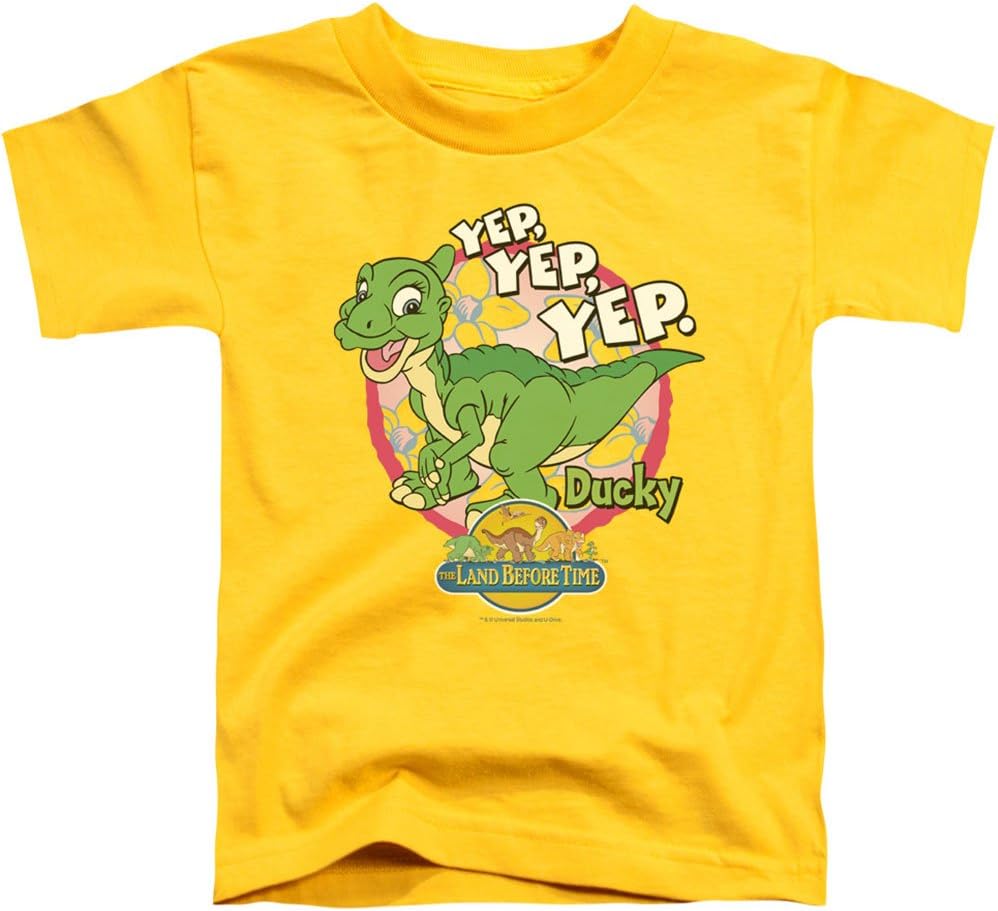Land Before Time Dinosaur Film Yep Yep Ducky Little Boys Toddler T-Shirt Tee