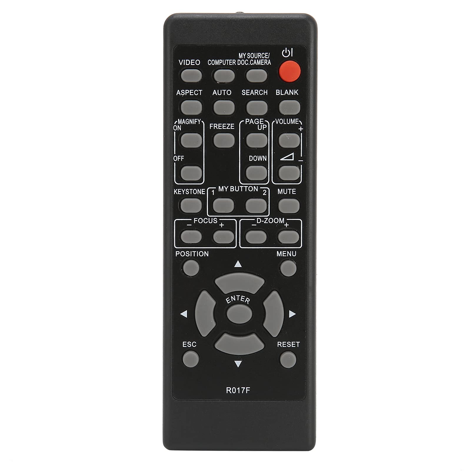 ASHATA Replacement Remote Control Fit for Hitachi, Remote Control Fit for Hitachi Projectors R017F CP‑X2520 CP‑X253 CP‑X254 CP‑X2511 HCP‑2200X