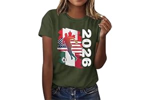 Soccer Cup 2026 Shirt for Women Football Match Season Jersey Game Day T-Shirt Funny Soccer Graphic Crew Neck Shirt