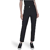 Karl Lagerfeld Womens Slim Nylon Compression Double Zip Everyday Pant