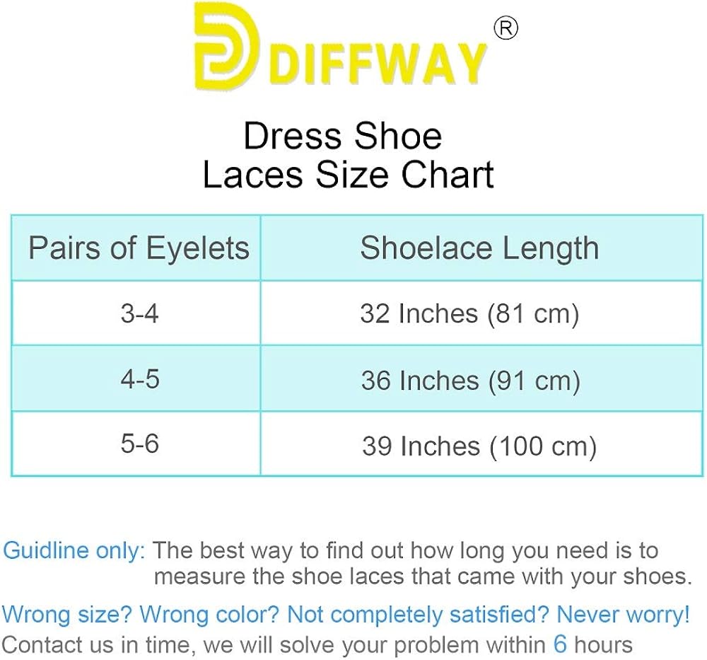 DIFFWAY 8 Pairs of Dress Shoe Laces, Premium Round Colored Waxed Shoelaces of Oxford Shoes for Men and Women: Shoes