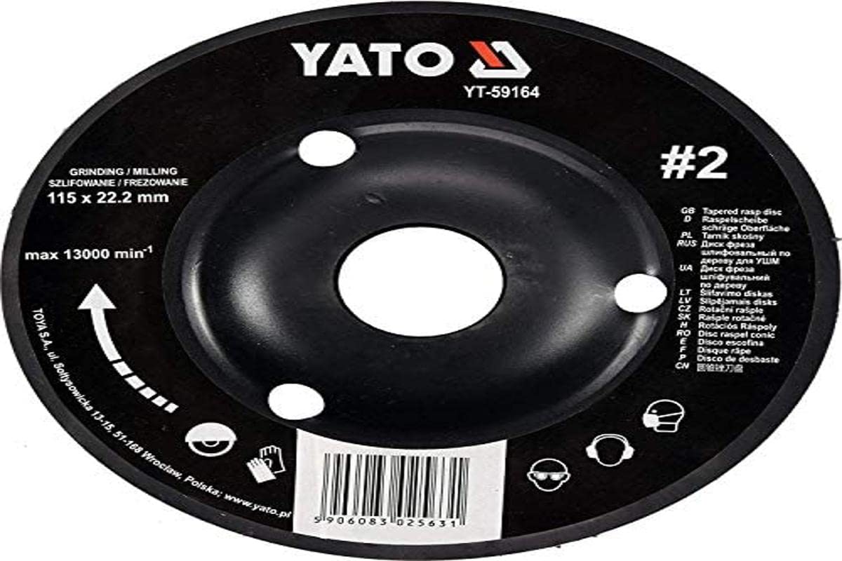 Yato Professional Rasp Disc for Angle Grinder Selection 115 mm 125 mm Wood Disc Wood Flex Wood Art (115 mm No. 1)
