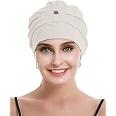 osvyo Cotton Chemo Turbans for Women Cancer Hairloss hat - Cotton Lightweight Headwear Sealed Packaging