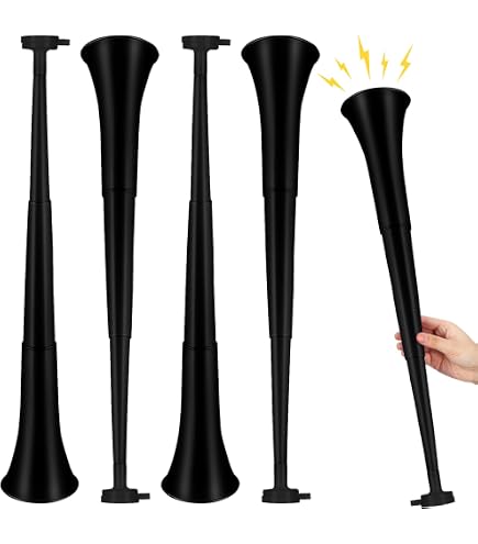 Lot De 2 Trompettes Vuvuzela En Plastique Ajustables - Cornet Bruiteur Pour Supporters Football Et Fêtes