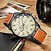 CURREN Original Brand Men's Sports Waterproof Leather Strap Wrist Watch 8250 Brown Beige