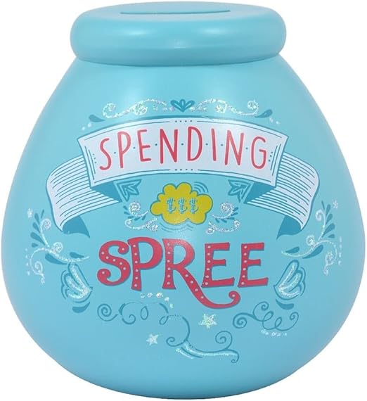 Spending Spree Pots of Dreams Money Pot Save Up & Smash Money Box Gift