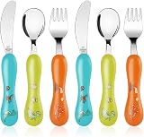 Lehoo Castle 6pcs Toddler Cutlery Set Stainless Steel Dinosaurs