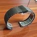 22mm Mesh Stainless Steel Milanese Loop Replacement Watch Band for Samsung Gear 2, Gear Neo, Gear Live, Gear S3 Frontier, Gear s3 Classic (Loop Black)