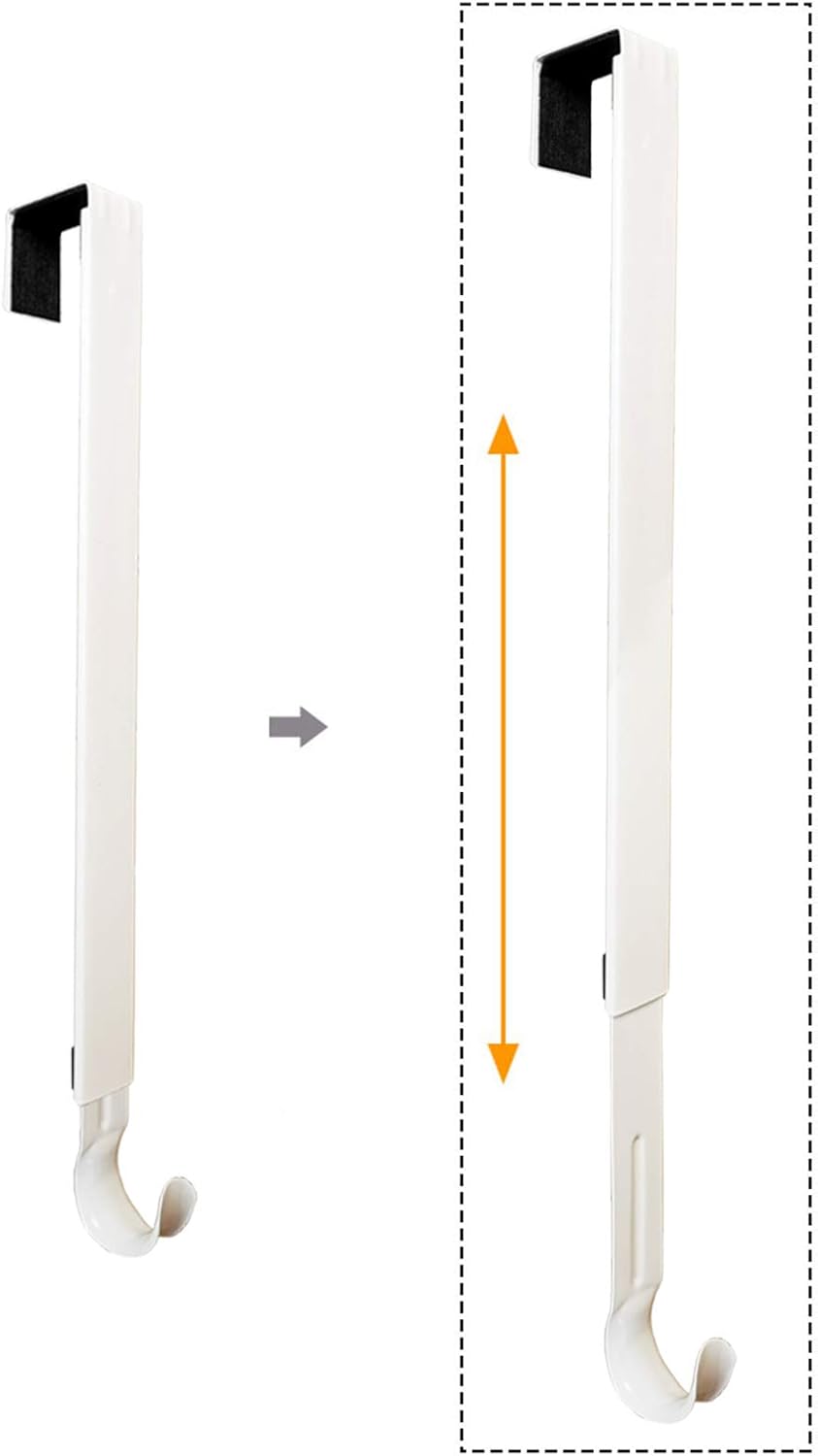 Wreath Hangers - Sattiyrch Wreath Hanger,White Adjustable Metal Over Door Hook from 15-25 Inch,Holds up to 20 lbs,White