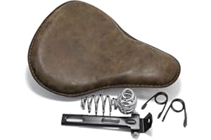 MISS MOLY 13" Brown Motorcycle Solo Seat Bracket Cushion for Harley Davidson Sportster