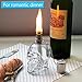 LANMU Molded Glass Table Torch, Outdoor Patio Garden Torch, DIY Skeleton Tabletop Decor, Skull Torch for Party/ Halloween/ Thanksgiving/ Christmas