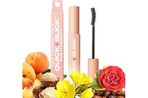 INH Hair Mascara for Flyaways | Quick Slick Hair Finishing Stick for Flyaways, Frizz Control, & Slick Back Look | Non Greasy & Non Comedogenic Smoothing Serum & Frizz Tamer Wand | Peach Tart, 18ml