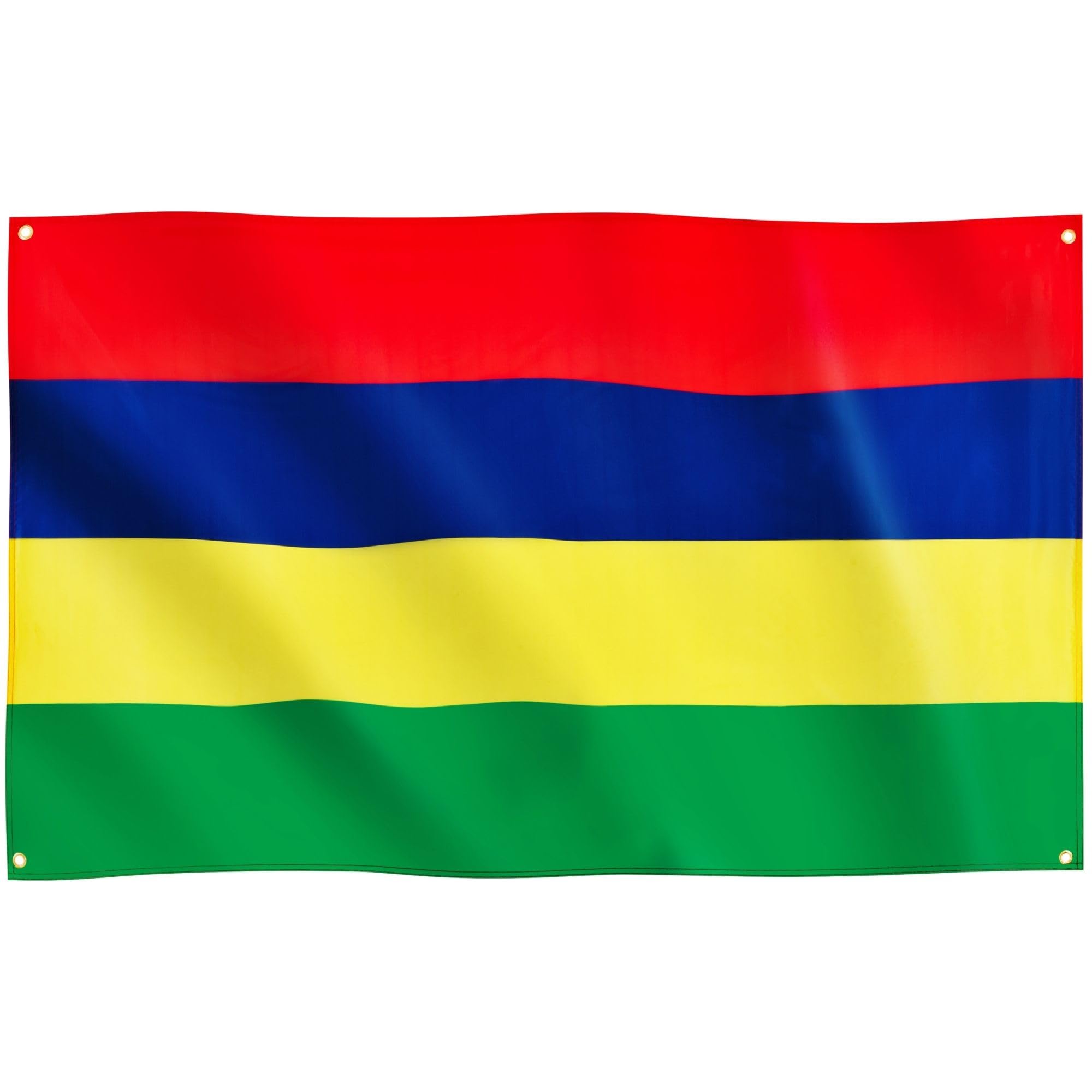 Runesol Mauritius Flag, 91x152cm, 3ft x 5ft, 4 Grommets, Eyelet In Every Corner, Chinese New Year, Lunar New Year, Maurice Flag, Moris, Mauritian Banner, Premium Flags, Inside, Outside, Vivid Colours — image 1