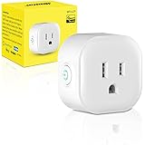 Z-Wave Plug with Energy Monitoring, Z-Wave Plus Mini Outlet Built-in Repeater Range Extender, Overcurrent Protection, Z-Wave 