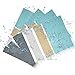 HEBE Placemats Set of 4 for Dining Table Washable Woven Vinyl Placemat Non-Slip Heat Resistant Kitchen Table Mats Wipe Clean Christmas Holiday Placemats,Blue