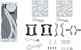 Cooler Master MasterLiquid 240L Core ARGB CPU Liquid Cooler White view 2