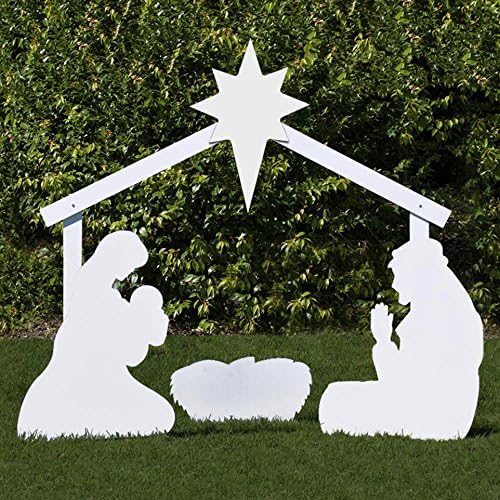 Uncle Nobby's Outdoor Nativity Store Holy Family Nativity Scene (Life Size, White)