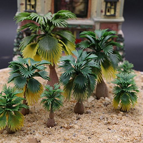 NUOLUX 15pcs Model Train Palm Trees 5 Size Tropical Forest Landscape Scale N Z 1:100-1:300 - Thumbnail 7