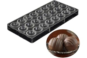 GRAINRAIN Polycarbonate Chocolate Bar Mould Semi Sphere DIY Candy Chocolate Mold Tray (19304)