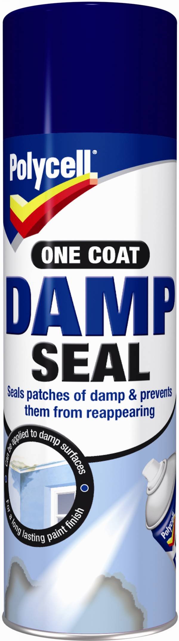 Polycell Damp Seal Aerosol 500ml , White , Pack of 1