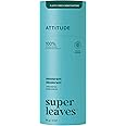 ATTITUDE Plastic-Free Deodorant, EWG Verified, Aluminum Free, Vegan Naturally Sourced Body Deodorants for Women & Men, Dermatologically Tested, Unscented, 3 Ounces