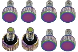 Vacuum Chromed Aluminum Rims Security Screws for Wheel Rims, M5x10mm, Go-Kart & Kart Racer Parts & Accessories - Set of 8