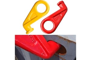 Helivivfy Shipping Container Lifting Hooks - Sea Container Hook with 12.5t Working Load Limit,45° Alloy Steel Container Hook Lifting Lug（1 Left & 1 Right）