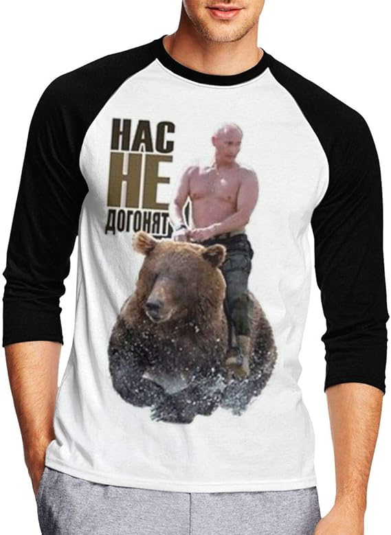 Amazon Co Jp Putin Riding A Bear プーチン メンズ Tシャツベースボール Tシャツ 7分袖 長袖 夏春秋服 おしゃれ インナーシャツ カジュアルな服装 軽い 柔らかい スポーツ 男女兼用 服 ファッション小物 Amazon Co Jp Putin Riding A Bear プーチン メンズ Tシャツベースボール Tシャツ 7分袖 長袖 夏春秋服 おしゃれ インナーシャツ カジュアルな服装 軽い 柔らかい スポーツ 男女兼用 服 ファッション小物
