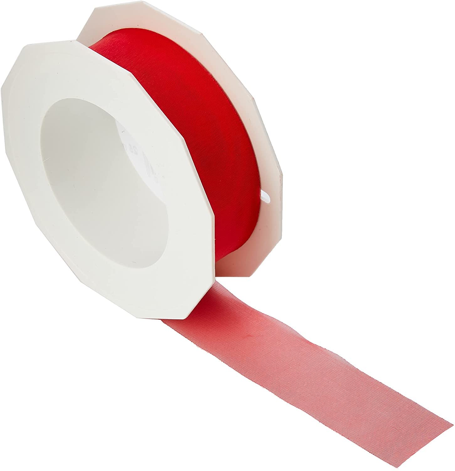 PRÄSENT C.E. Pattberg SHEER Organza red, 27 yards Gift Wrap, 1 inch width, Accessories for Decoration & Handicrafts, Decoration Ribbon for Presents, for every occasion, Polyester, 25mm-25m