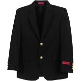 Gioberti Boys Formal Blazer Jacket, Fully Lined Single Breasted Suit Coat | Gold-tone cufflink buttons with spare solid buttons, notch lapel, chest and flap pockets, for weddings, Easter, church