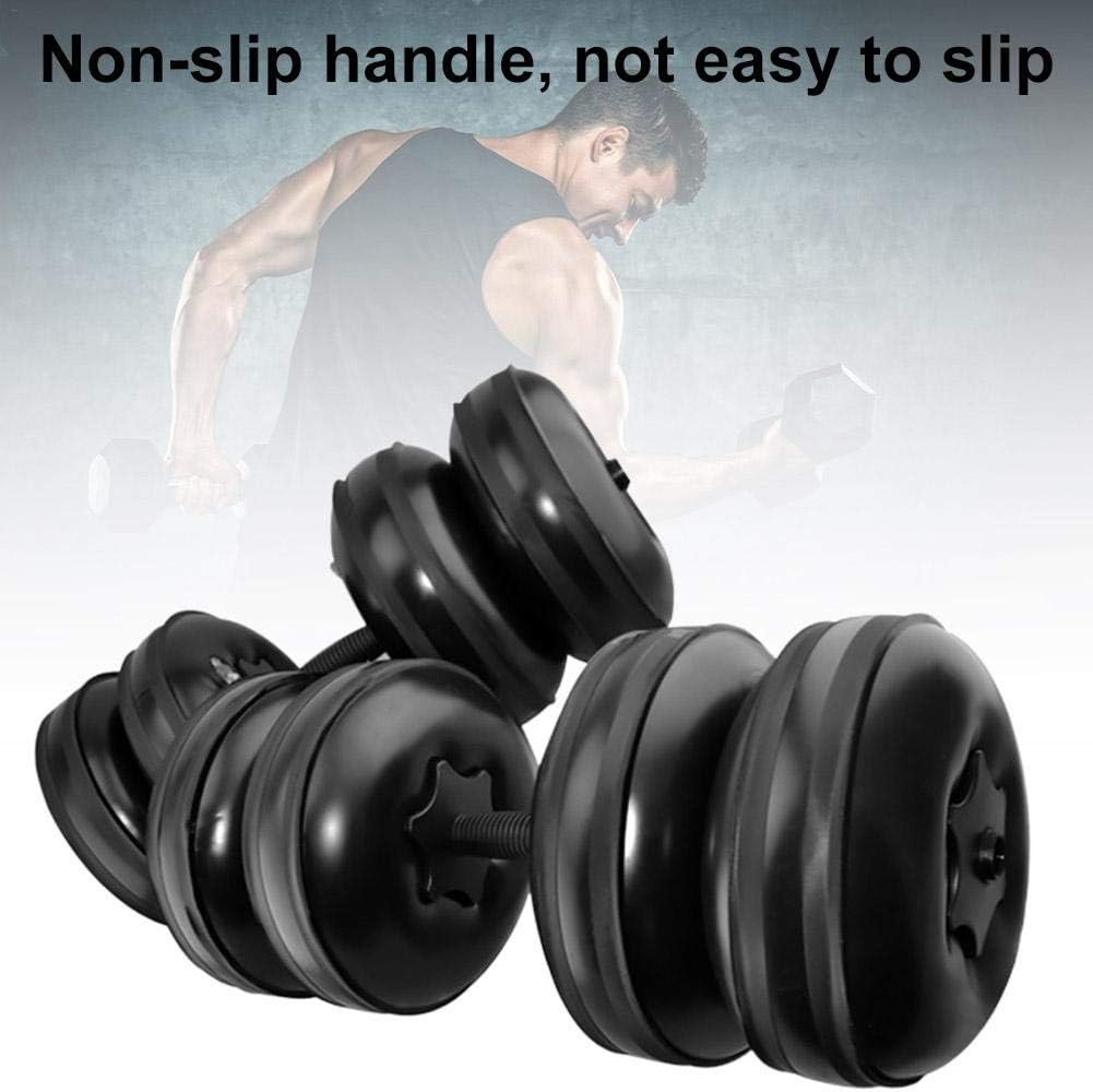 20kg Water Filled Adjustable Dumbbell Set Environmental Training Arm Muscle Strength Fitness Dumbbell Perfect for Bodybuilding Weight Lifting Training Professional Workout