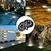 Solar Ground Lights, 8 LED Solar Disk Lights Waterproof Solar Garden Lights Outdoor for Patio Pathway Ground Lawn Yard Driveway Walkway - White (4 Pack)(Black-8 LED)