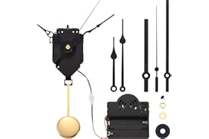 Hicarer Quartz Pendulum Trigger Clock Movement Chime Music Box Complete Pendulum Clock Kit with 3 Pairs of Spades Fantasy Straight Hands