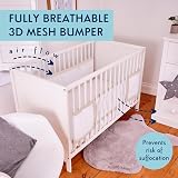 PurFlo Breathable Cot Bumper Set (2pcs) Fits 140x70 cm view 2
