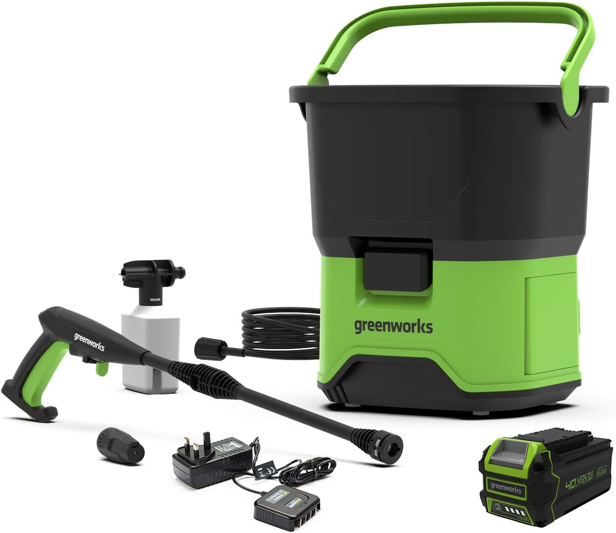 Greenworks GDC40 40v 70bar Cordless Pressure Washer, Inc Battery and