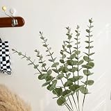 Leixi 50pcs Eucalyptus Stems Artificial Leaves 41cm Green Centerpiece Decor view 5