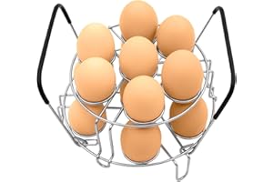 Stackable Egg Steamer Rack, BiaoGan Egg Cooking Rack with Heat Resistant Silicone Handles Compatible with Instant Pot Accesso
