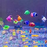 Govine Aquarium Decorations, 12pcs Plastic Artificial Fish for Aquarium Fish Tank Random Color and Pattern