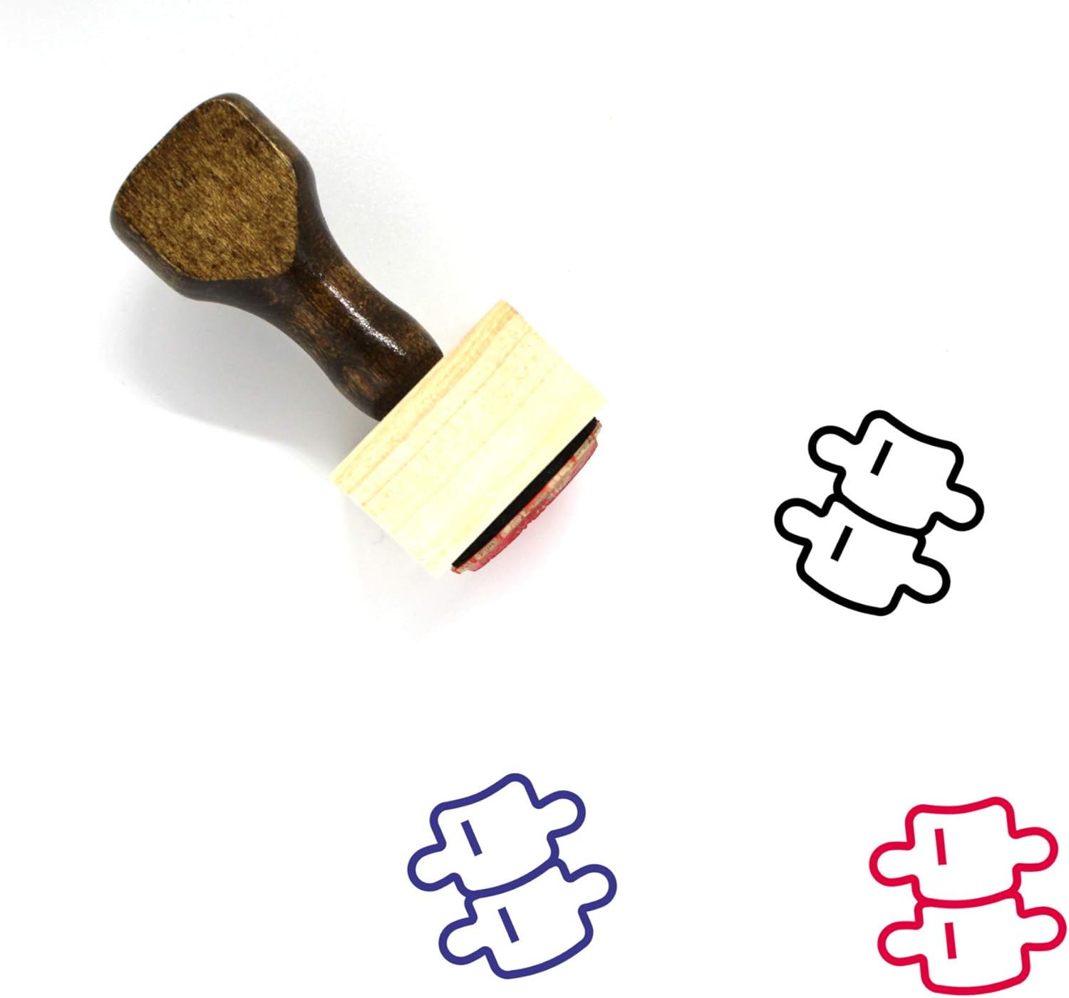 Backbone Wooden Rubber Stamp No. 7 (1" x 1") Arts, Crafts & Sewing