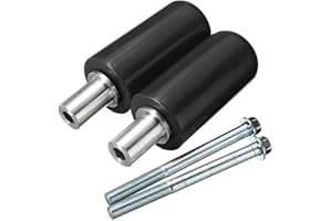 Frame Sliders Universal Crash Protector Motorcycle Frame Sliders with 2pcs Aluminium Alloy Bars(Black)