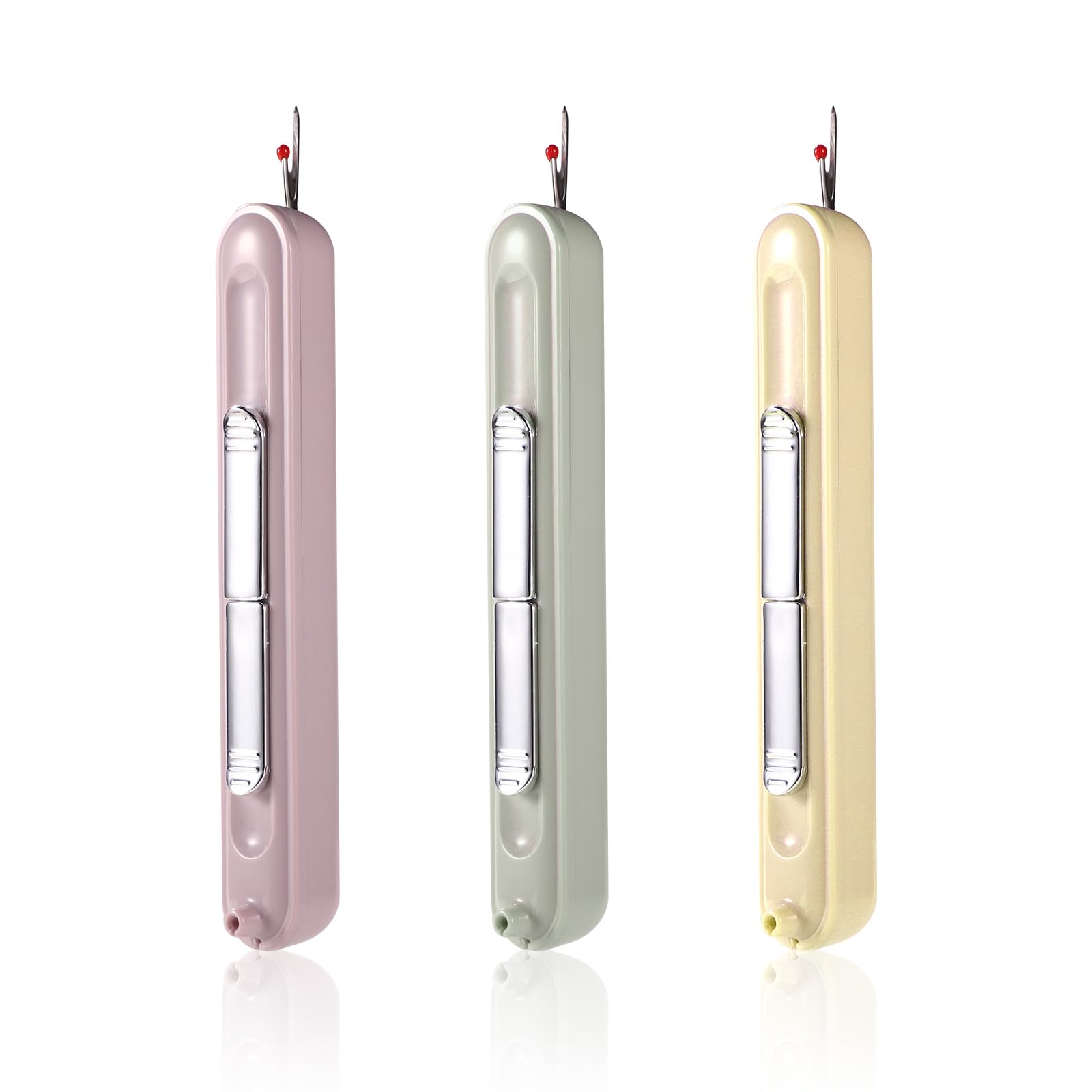 Photo 1 of 3pcs Seam Rippers for Sewing, 2 in 1 Needle Threader Stitch Ripper Multifunctional Needle Thread Remover Stretchable Needle Threader and Seam Ripper for Crafts Knitting
