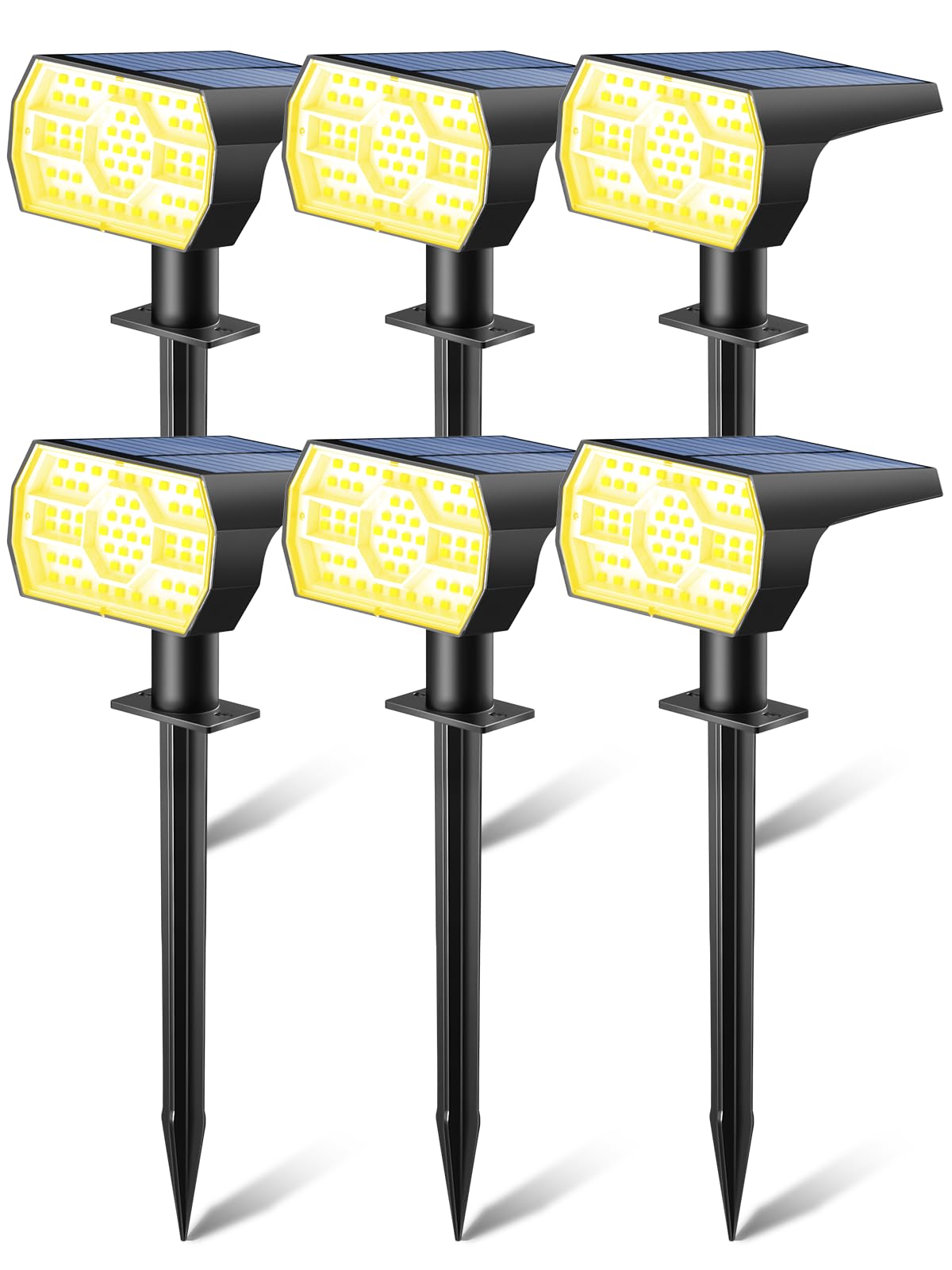 Photo 1 of Kaxiida Solar Lights Outdoor Waterproof IP68, 3 Lighting Models Solar Powered Spot Lights Outdoor, 56LED Light Dusk to Dawn for Yard Patio Garden Pathway Landscape Lighting